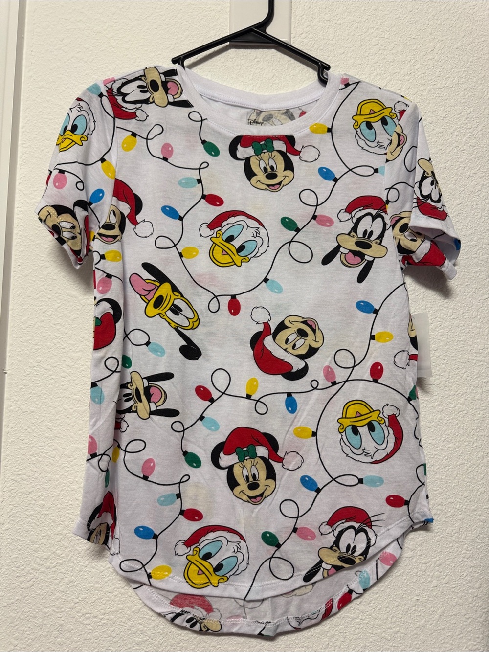 Disney White Holiday Mickey & Friends Short Sleeve Tee